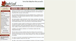 Desktop Screenshot of mapleleafrentals.com