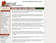 Tablet Screenshot of mapleleafrentals.com